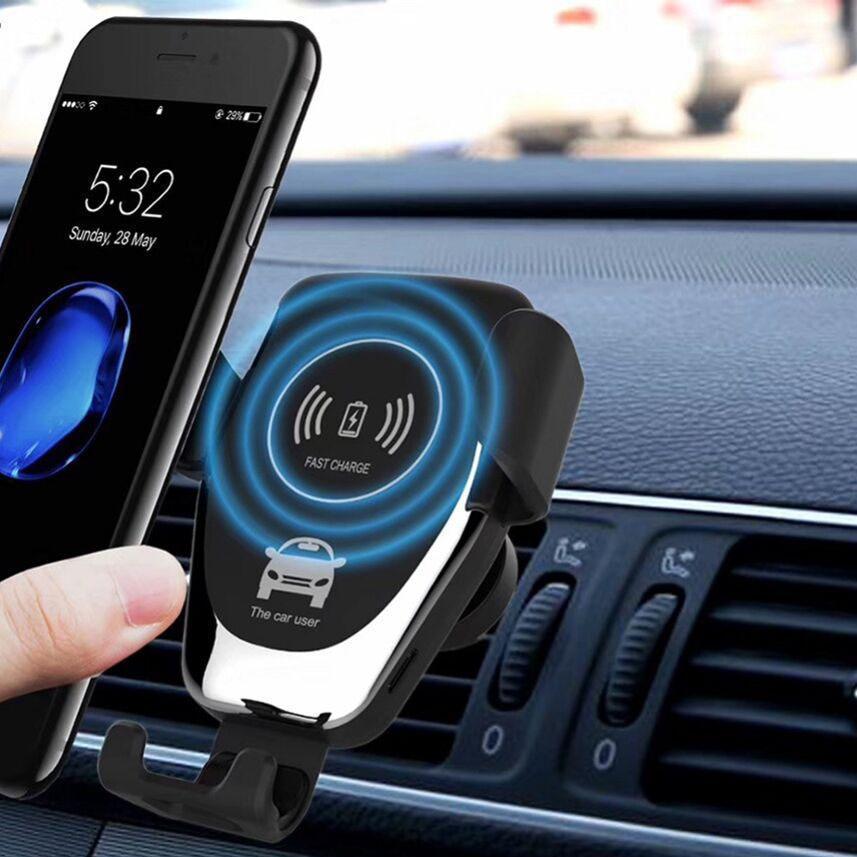 Carregador Sem Fios Premium para Carro – iPhone & Samsung